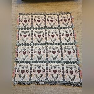 Handmade Heart Tapestry Throw